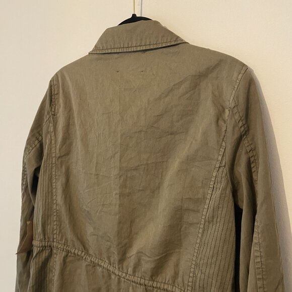 Lily Aldridge For Velvet by Graham & Spencer | Army Green  Field Jacket Sz Large - Picture 9 of 16